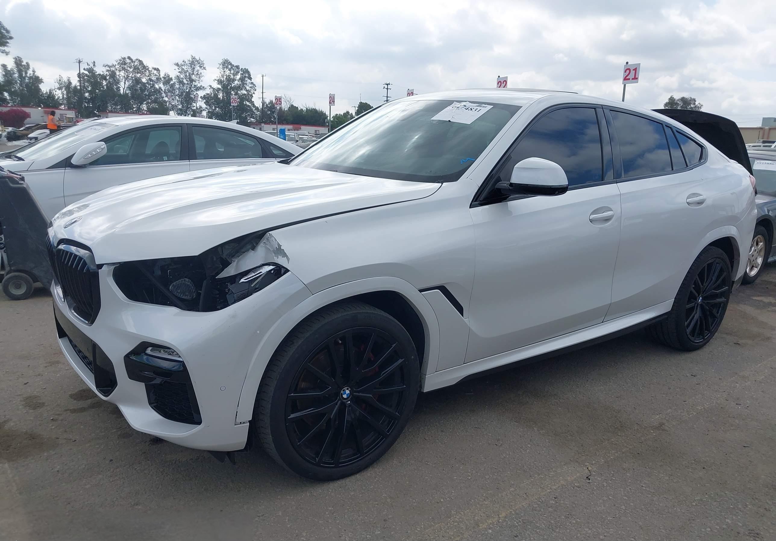 BMW X6 2021 WHITE vin: 5UXCY6C02N9K63242