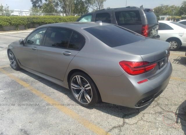 BMW 740I 2019 Dark Silver Matte vin: WBA7E2C57KB218119