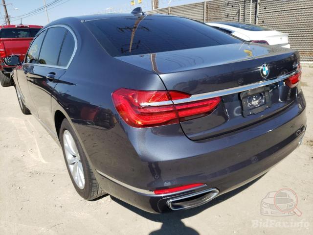 BMW 740I 2018 GRAY vin: WBA7E2C5XJG742141