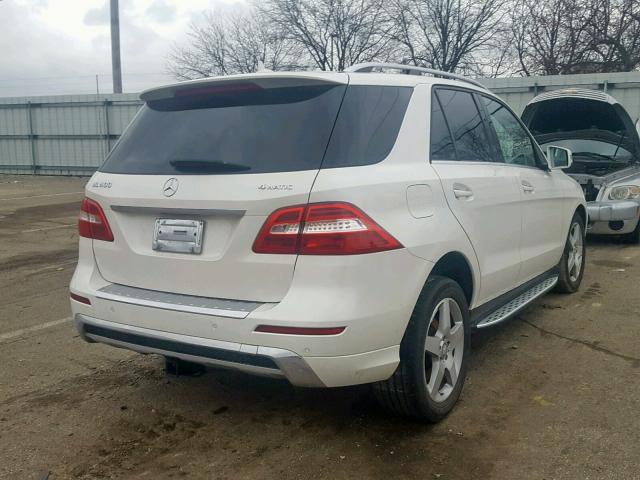 Mercedes ML 400 2015 White vin: 4JGDA5GB5FA561716