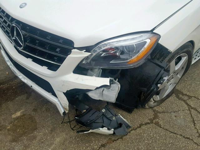 Mercedes ML 400 2015 White vin: 4JGDA5GB5FA561716