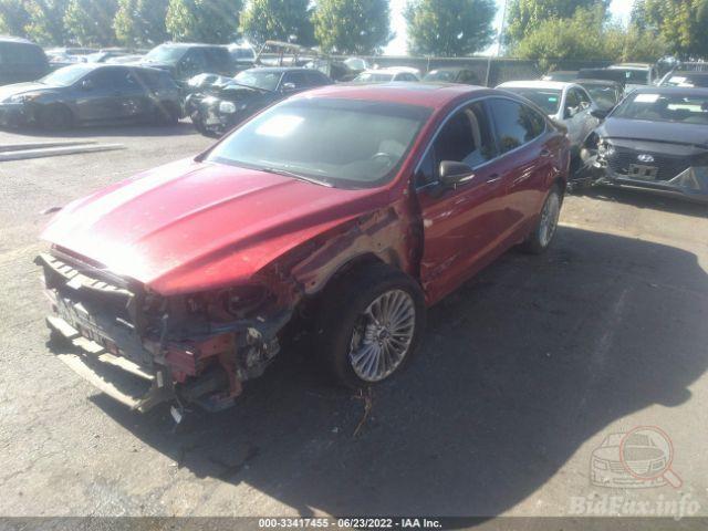 Ford Fusion 2016 Red vin: 3FA6P0K96GR263353