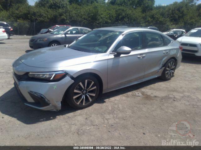Honda Civic 2022 Silver vin: JHMFE1F77NX002461